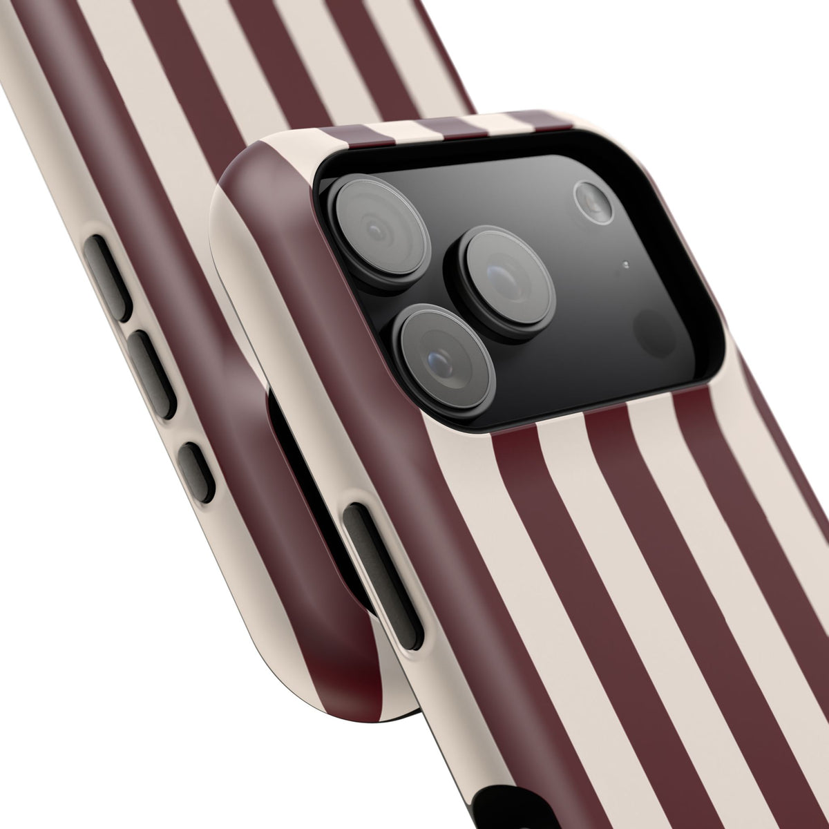 Burgundy Striped Magnetic Phone Case