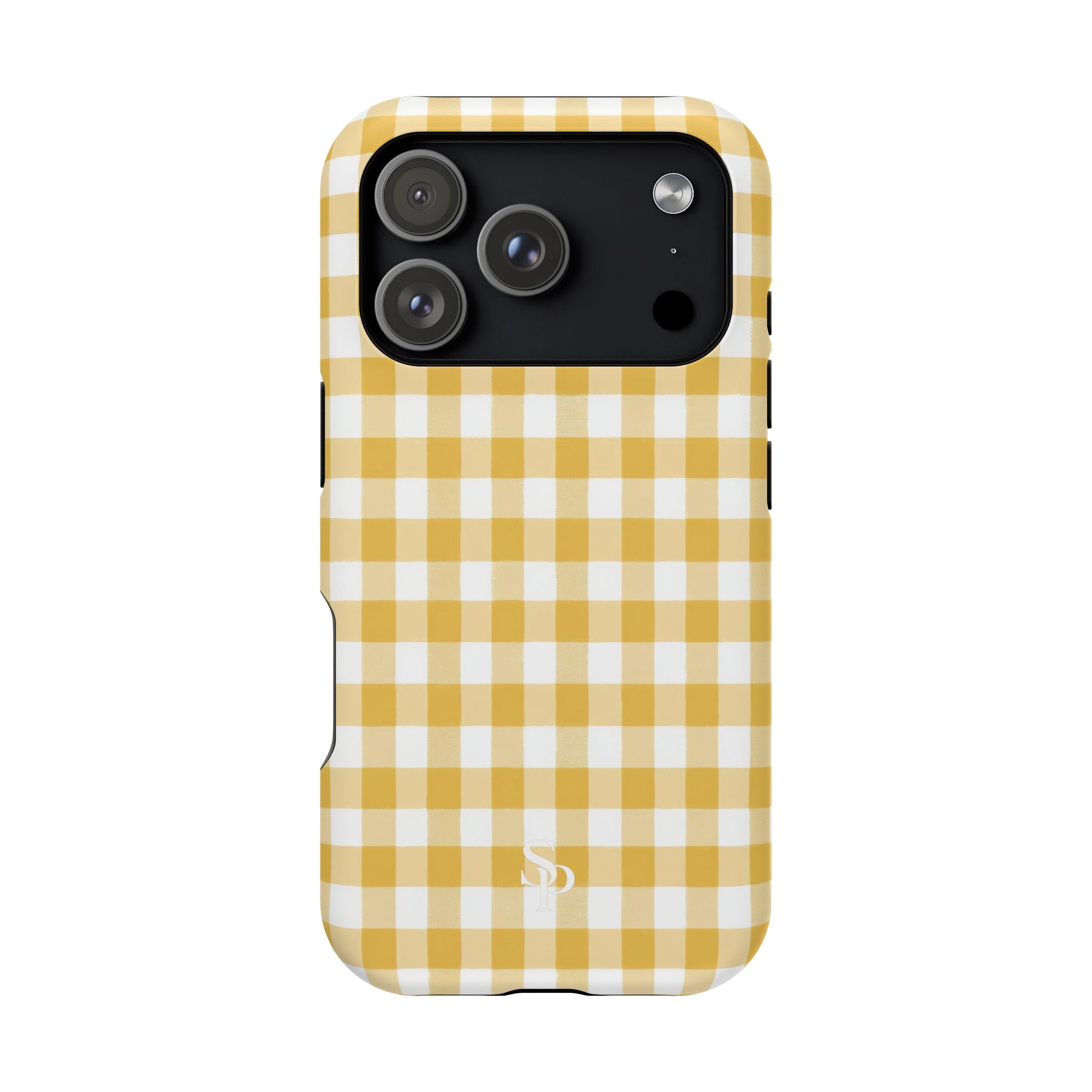 Yellow Gingham Magnetic Impact-Resistant Phone Case