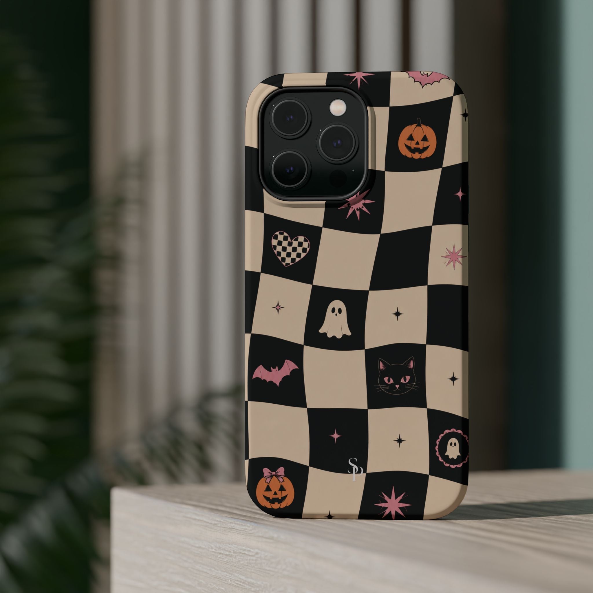 Halloween Checkerboard Magnetic Phone Case