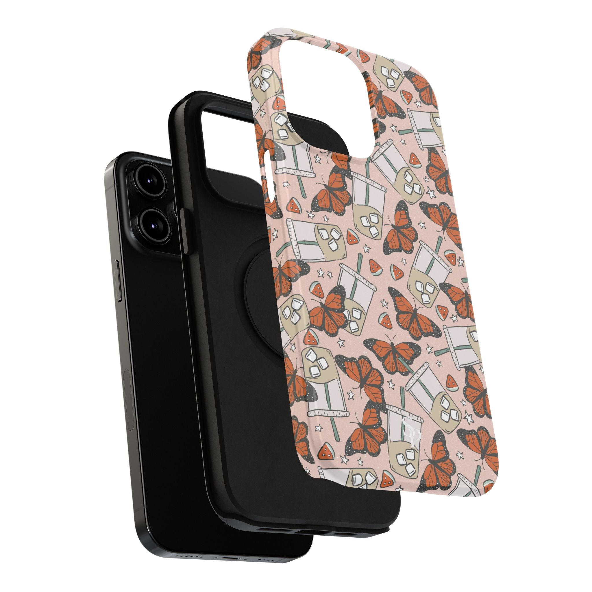 Iced Coffee & Butterfly Impact-Resistant Cases