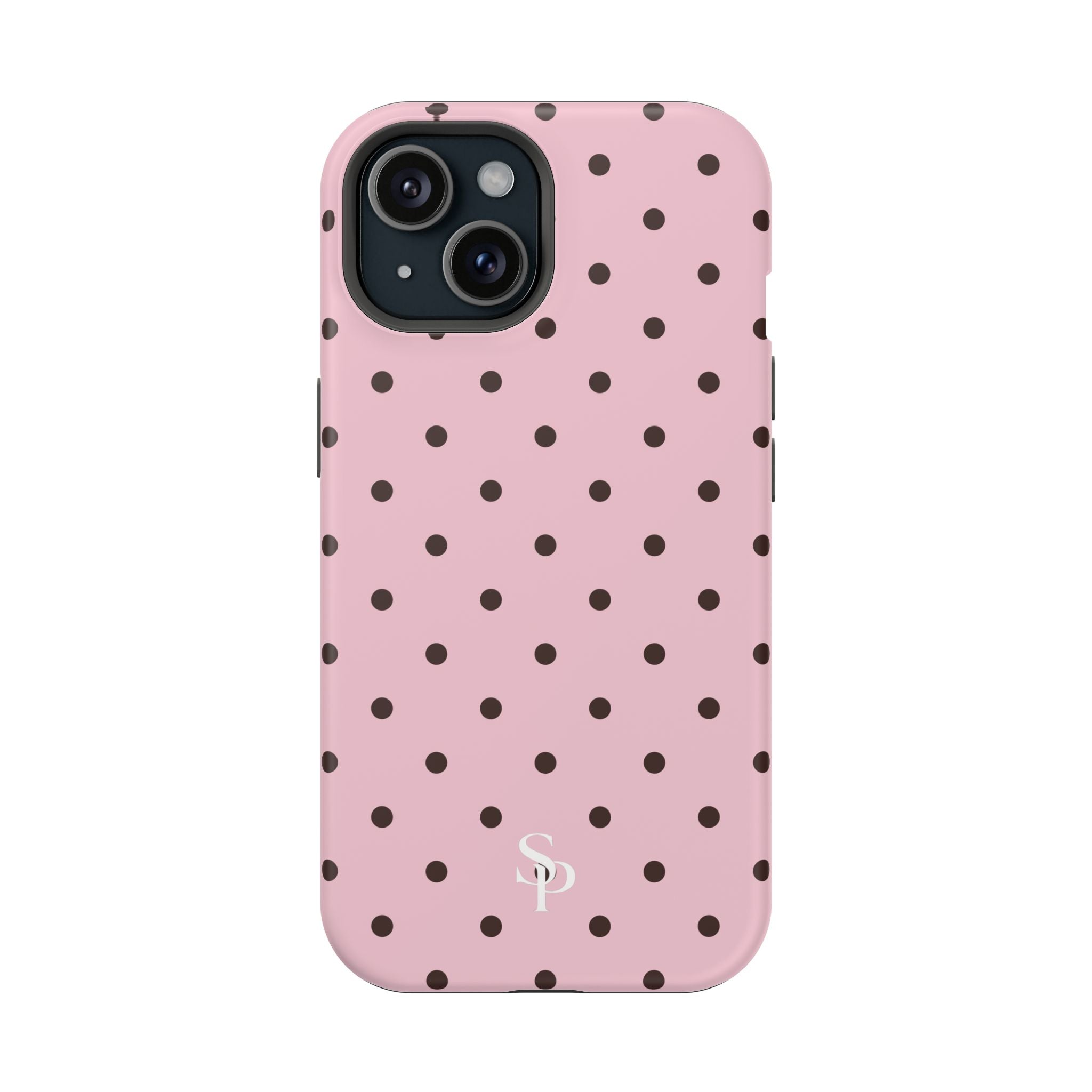 Pink Polka Dot Magnetic Impact Phone Case
