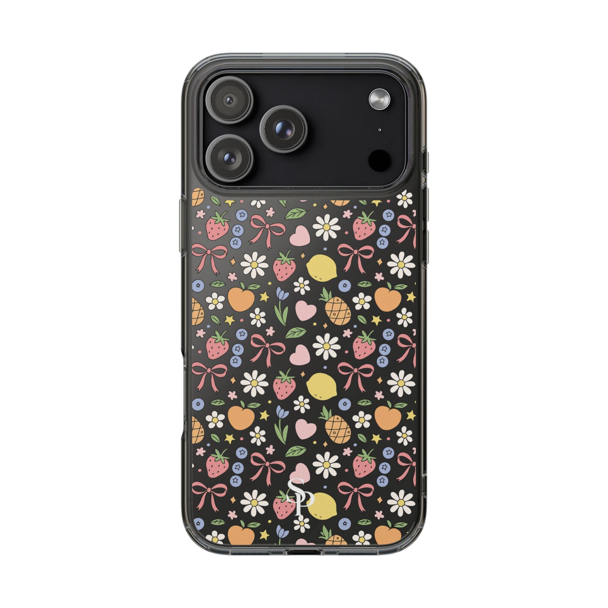 Fruit and Floral Pattern Clear Case