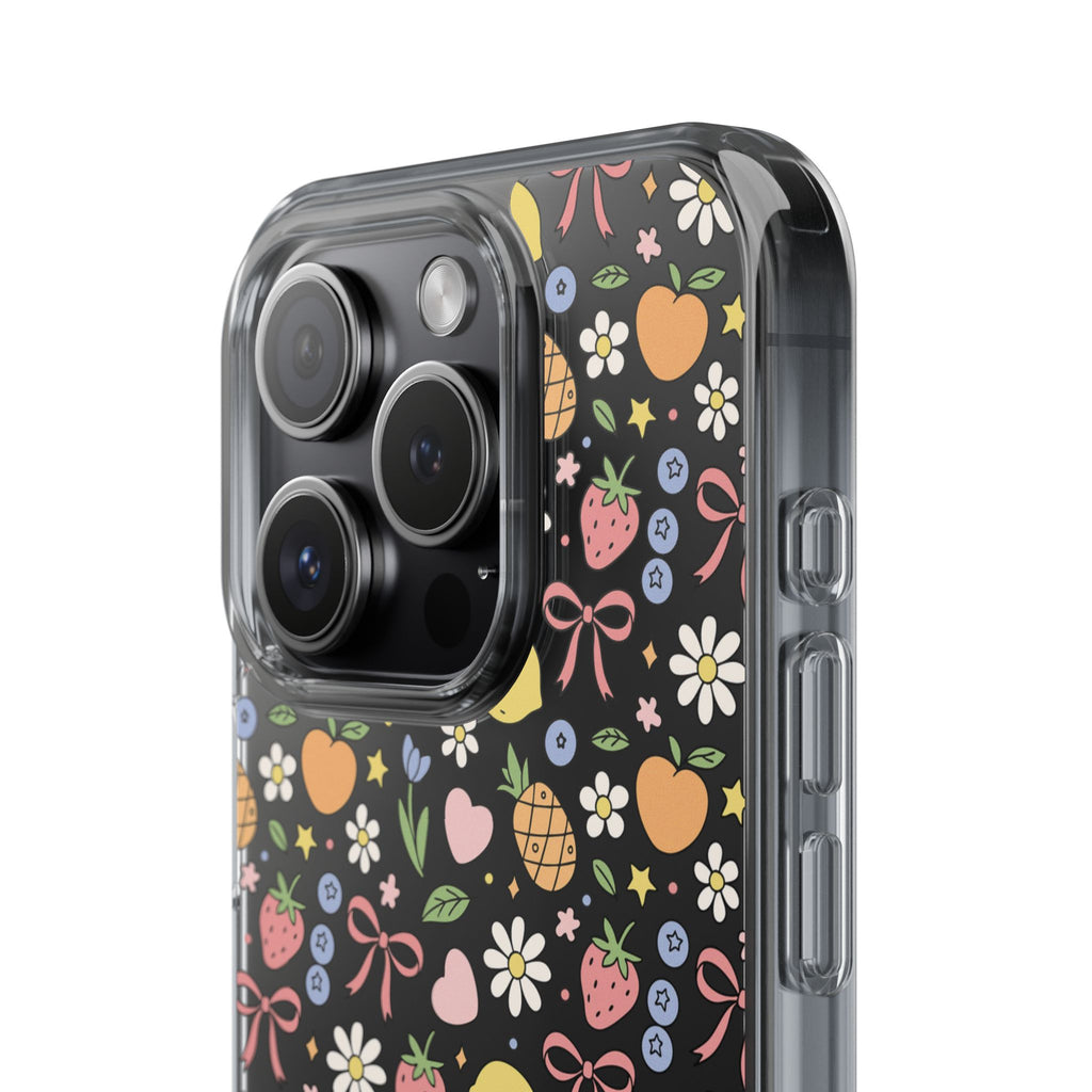 Fruit and Floral Pattern Clear Case