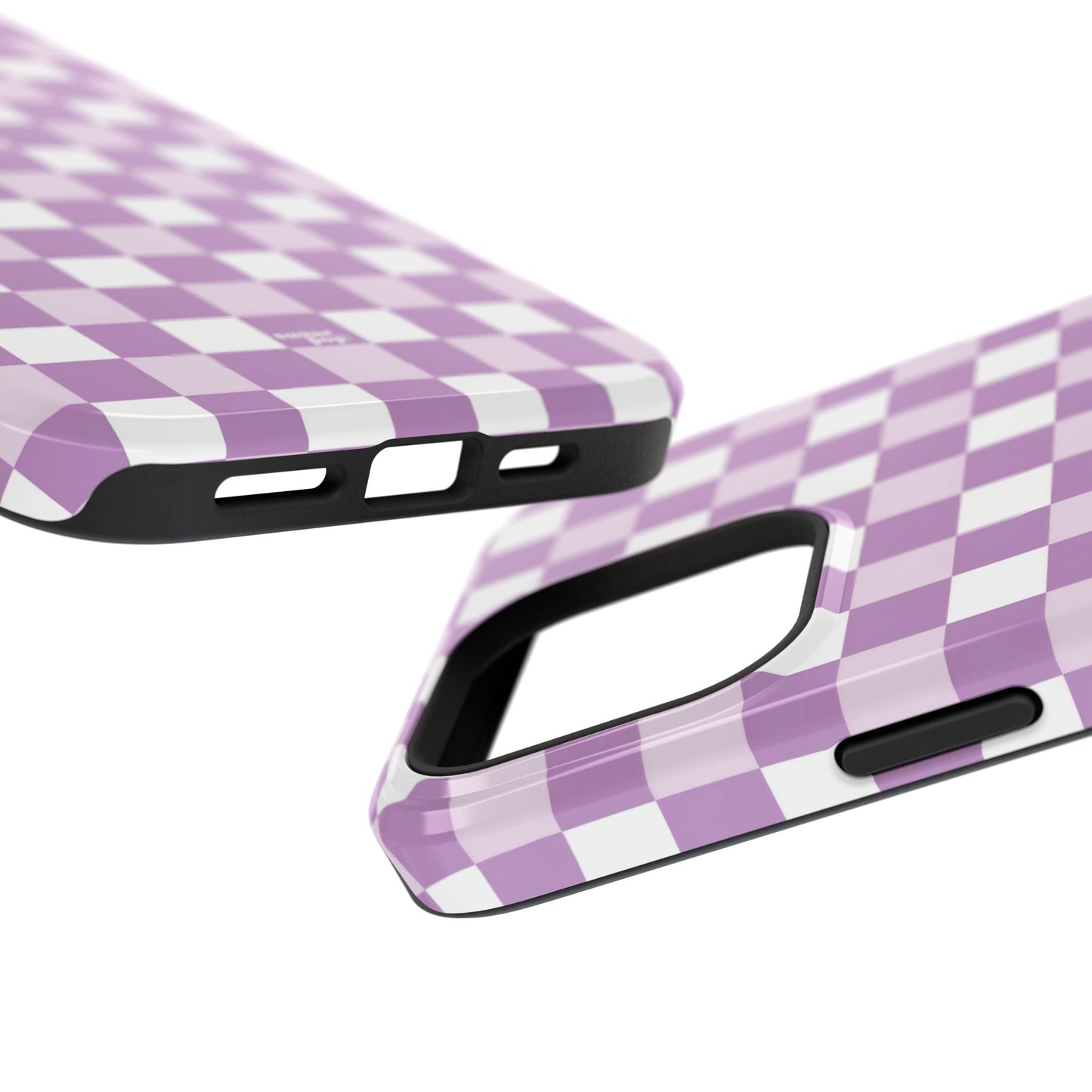 Purple Checkerboard Impact-Resistant Phone Case