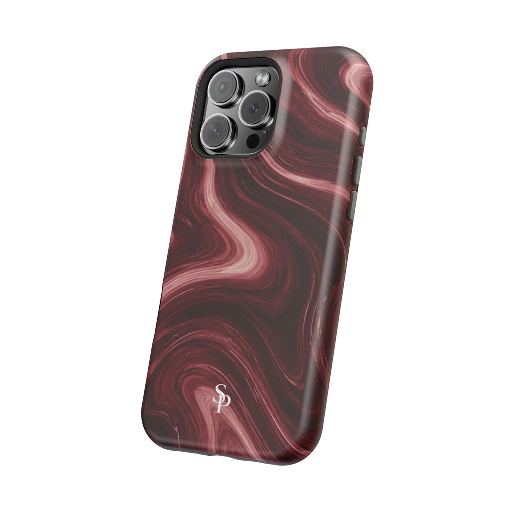Burgundy Marble Magnetic Phone Case