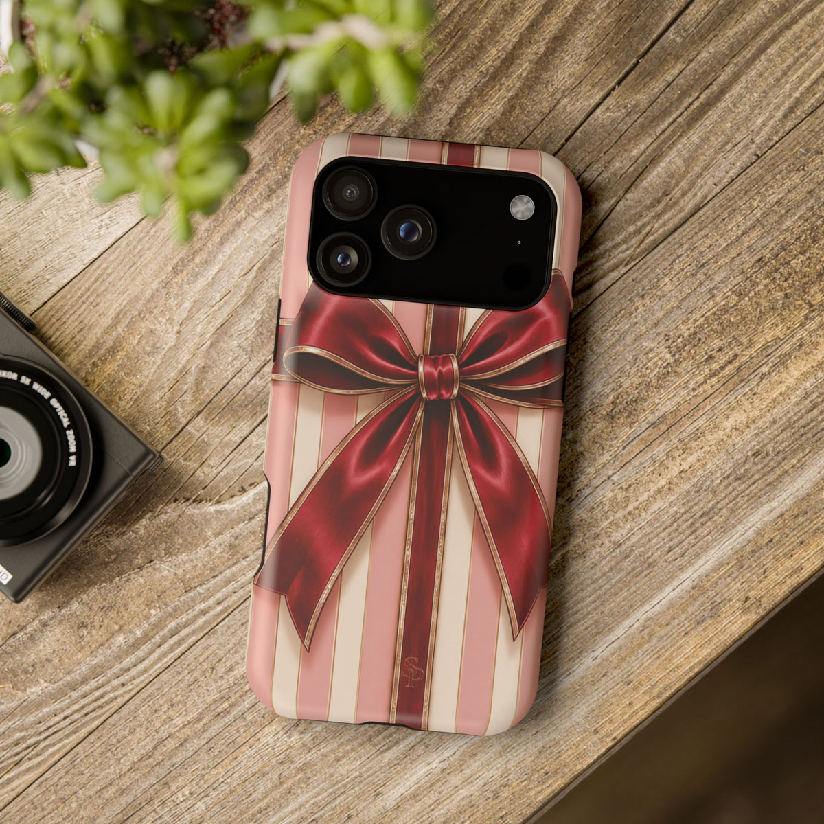 Red Bow Gift Wrap Magnetic Phone Case