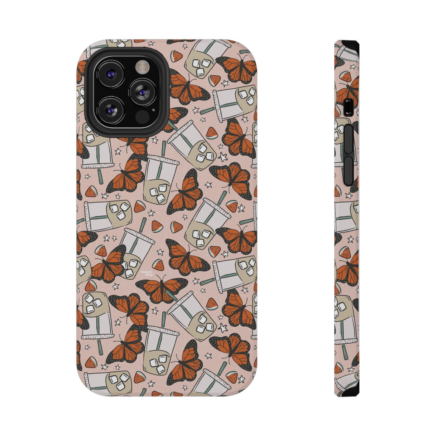 Iced Coffee & Butterfly Impact-Resistant Cases