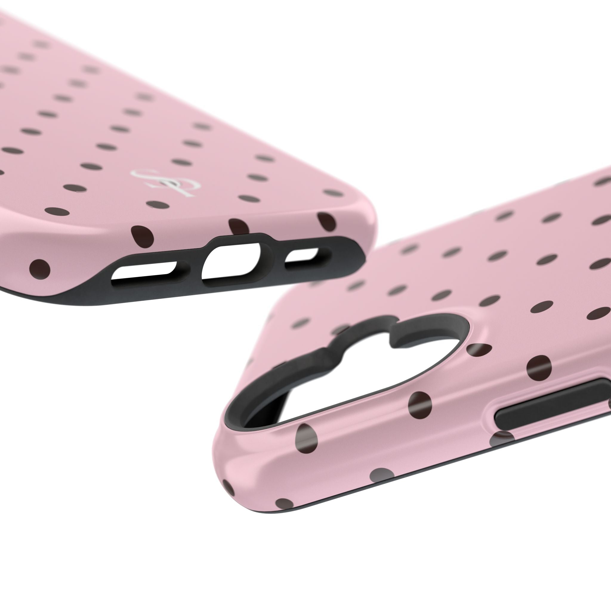 Pink Polka Dot Magnetic Impact Phone Case