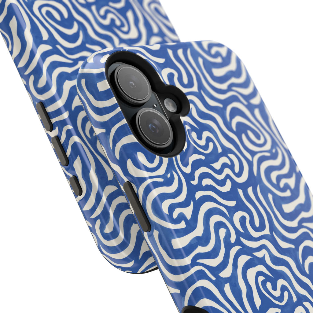 Blue Abstract Swirl Magnetic Impact Phone Case