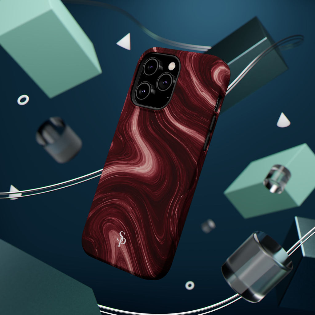 Burgundy Marble Magnetic Phone Case