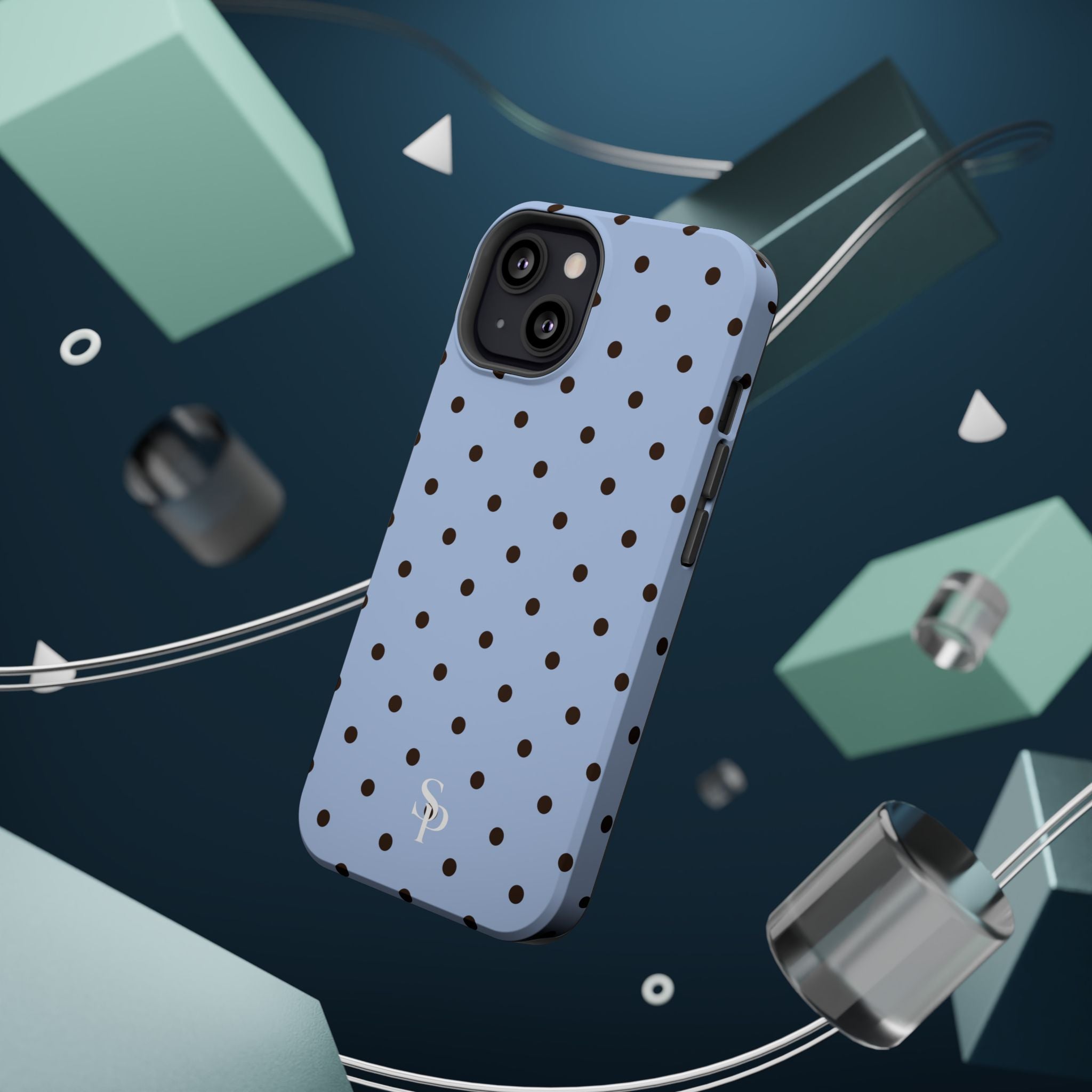 Blue Polka Dot Magnetic Impact Phone Case