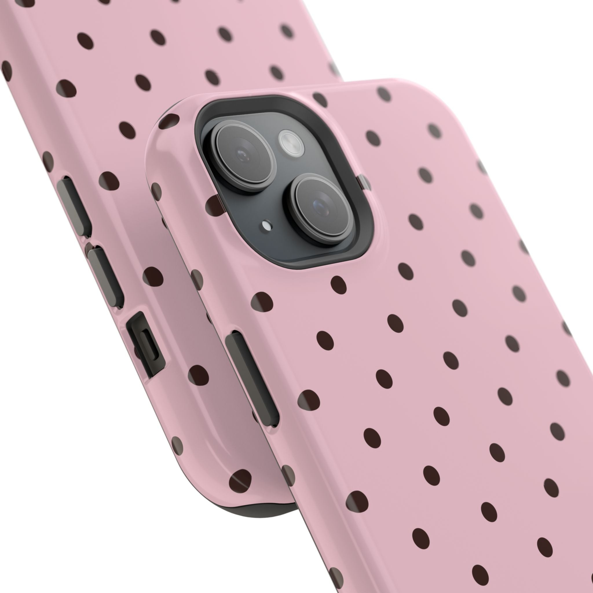 Pink Polka Dot Magnetic Impact Phone Case