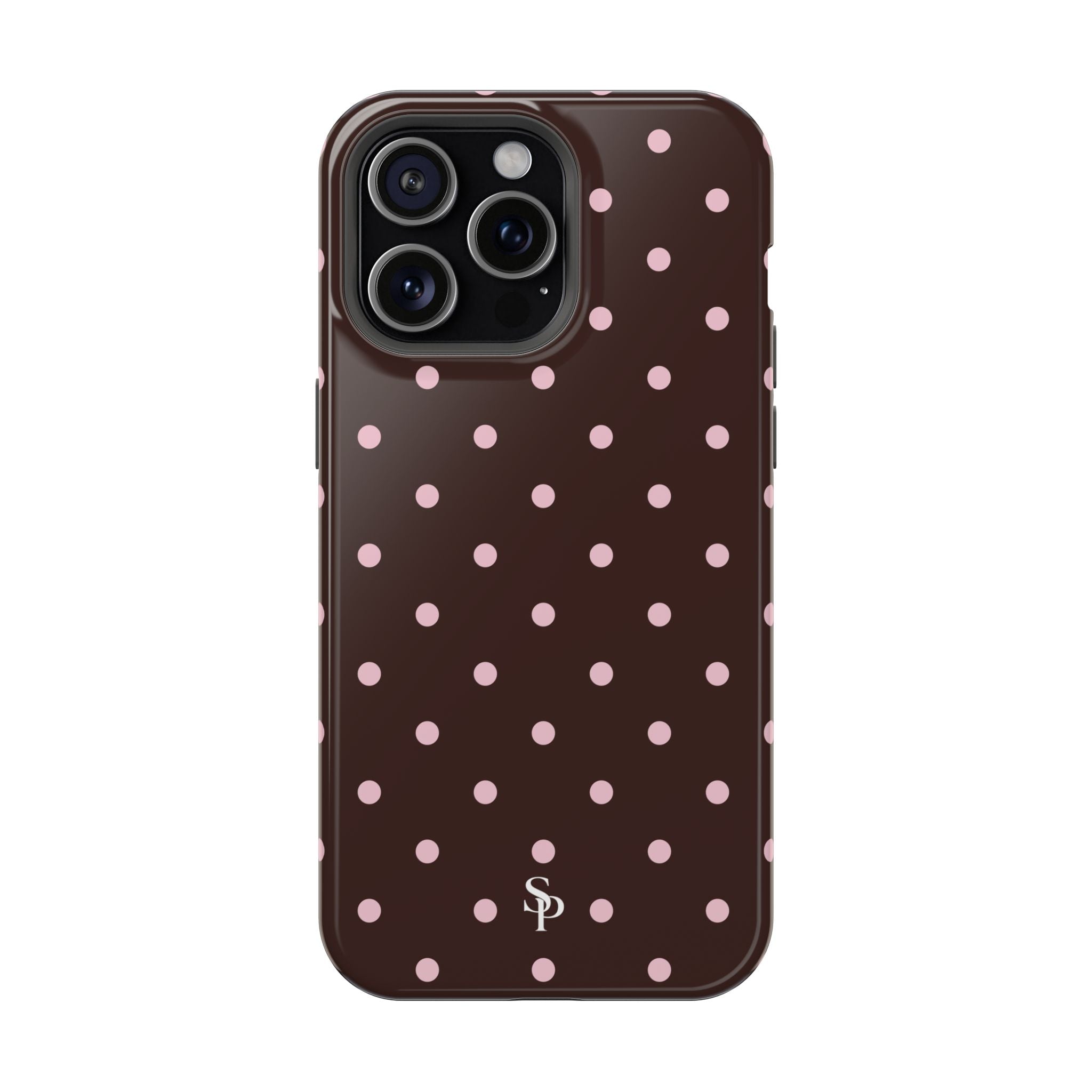 Brown Polka Dot Magnetic Impact-Resistant Phone Case