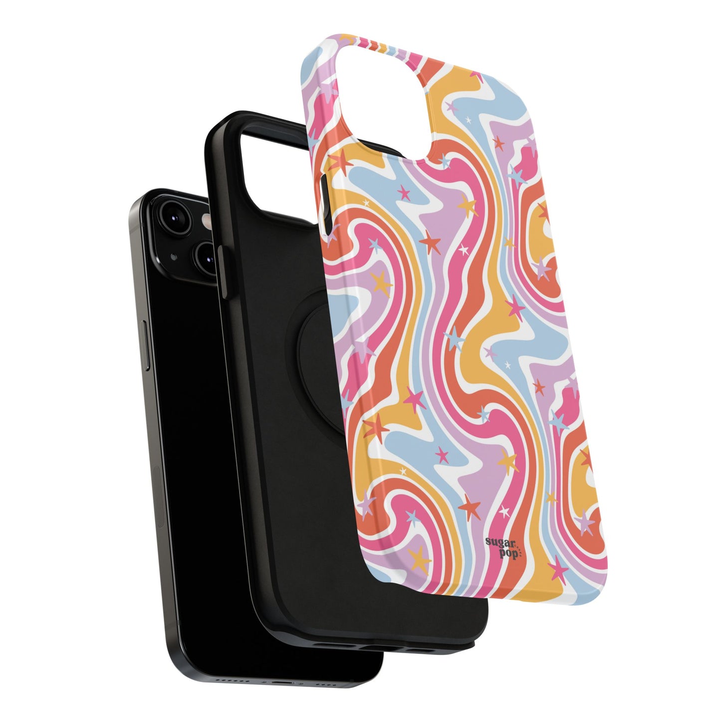 Colorful Impact-Resistant Phone Case - Vibrant Swirl Design