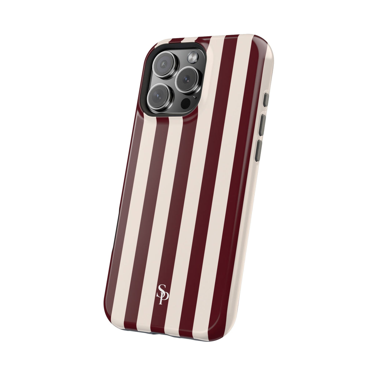 Burgundy Striped Magnetic Phone Case