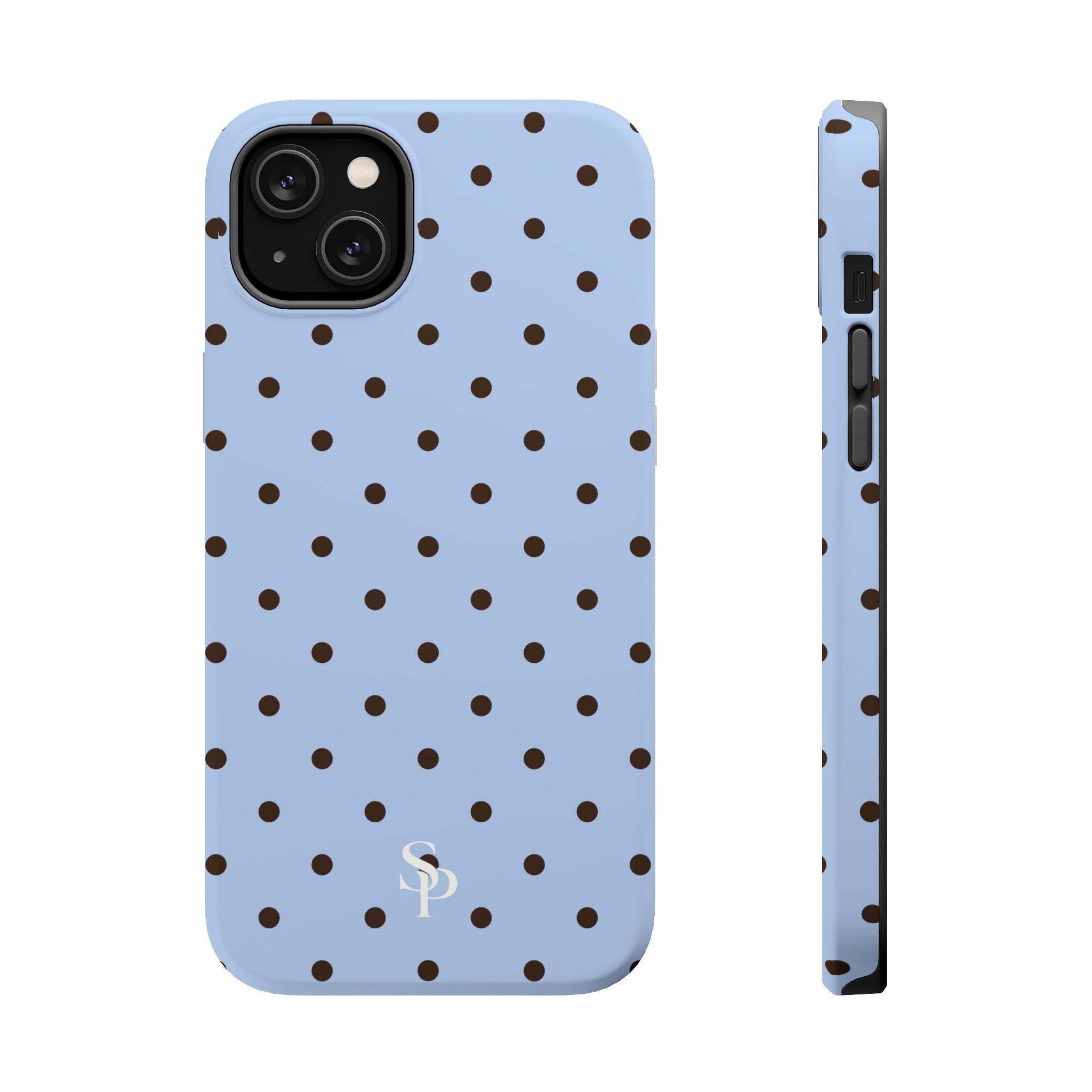 Blue Polka Dot Magnetic Impact Phone Case