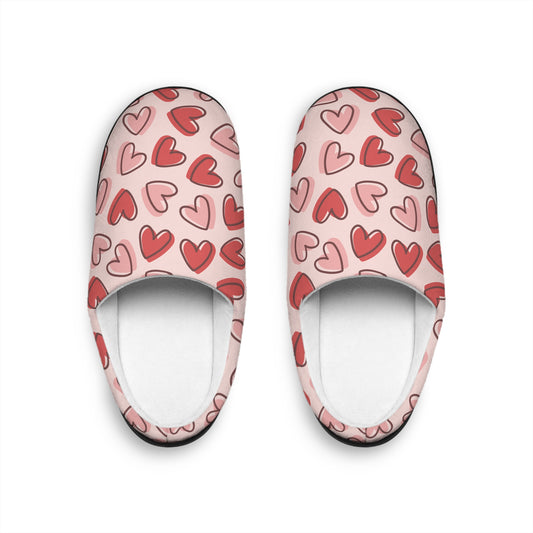 Heart Pattern Indoor Slippers - Perfect for Relaxation and Gift Giving