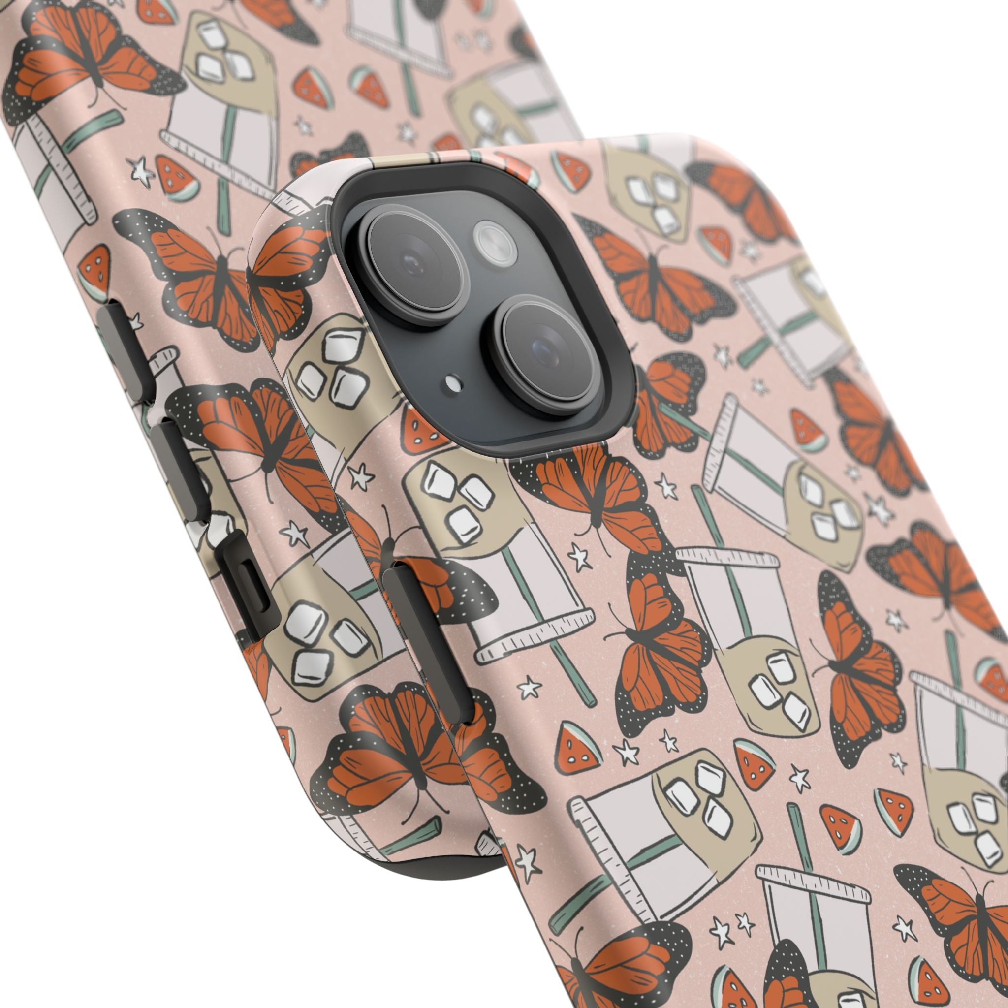 Iced Coffee & Butterfly Impact-Resistant Cases