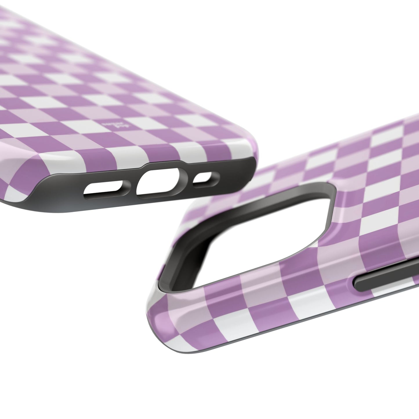 Purple Checkerboard Impact-Resistant Phone Case