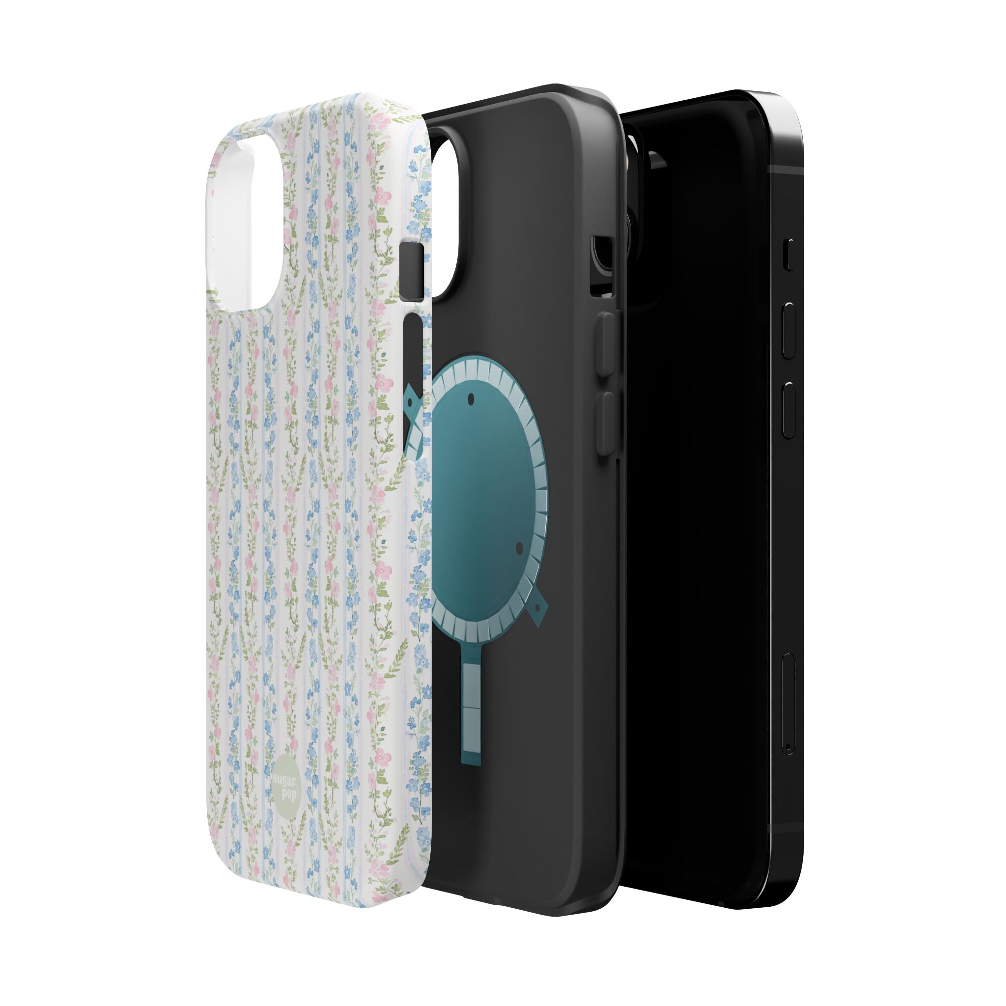 Pastel Floral Pattern Magnetic Tough Case