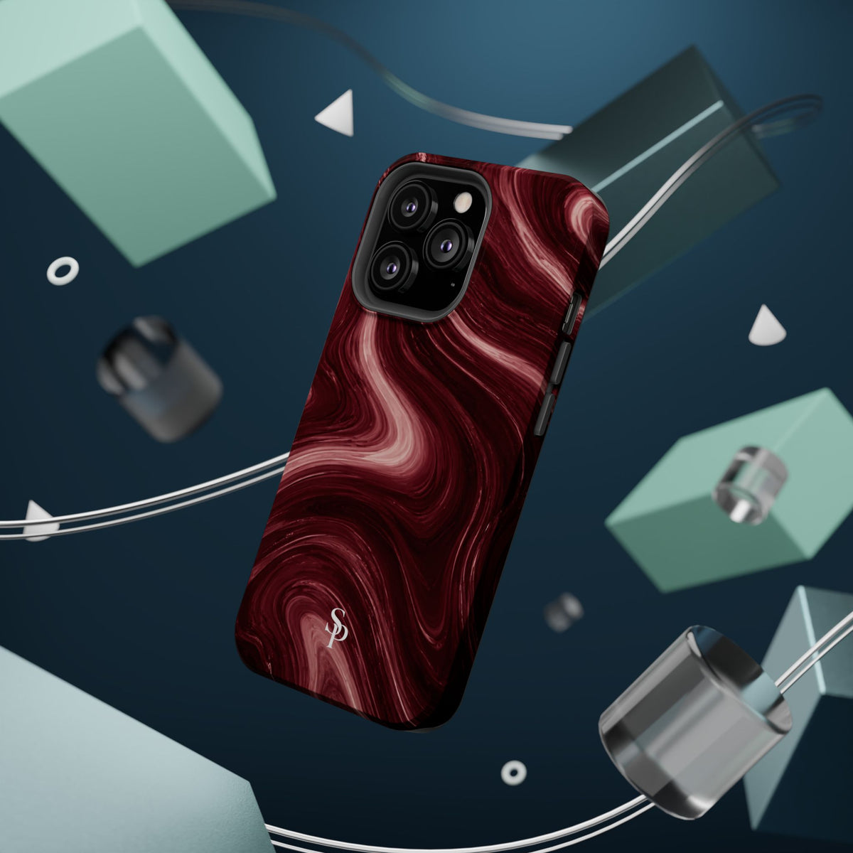 Burgundy Marble Magnetic Phone Case