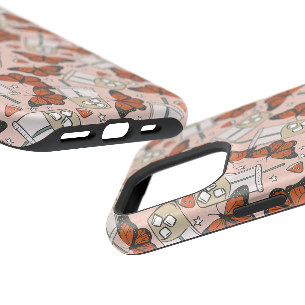 Iced Coffee & Butterfly Impact-Resistant Cases