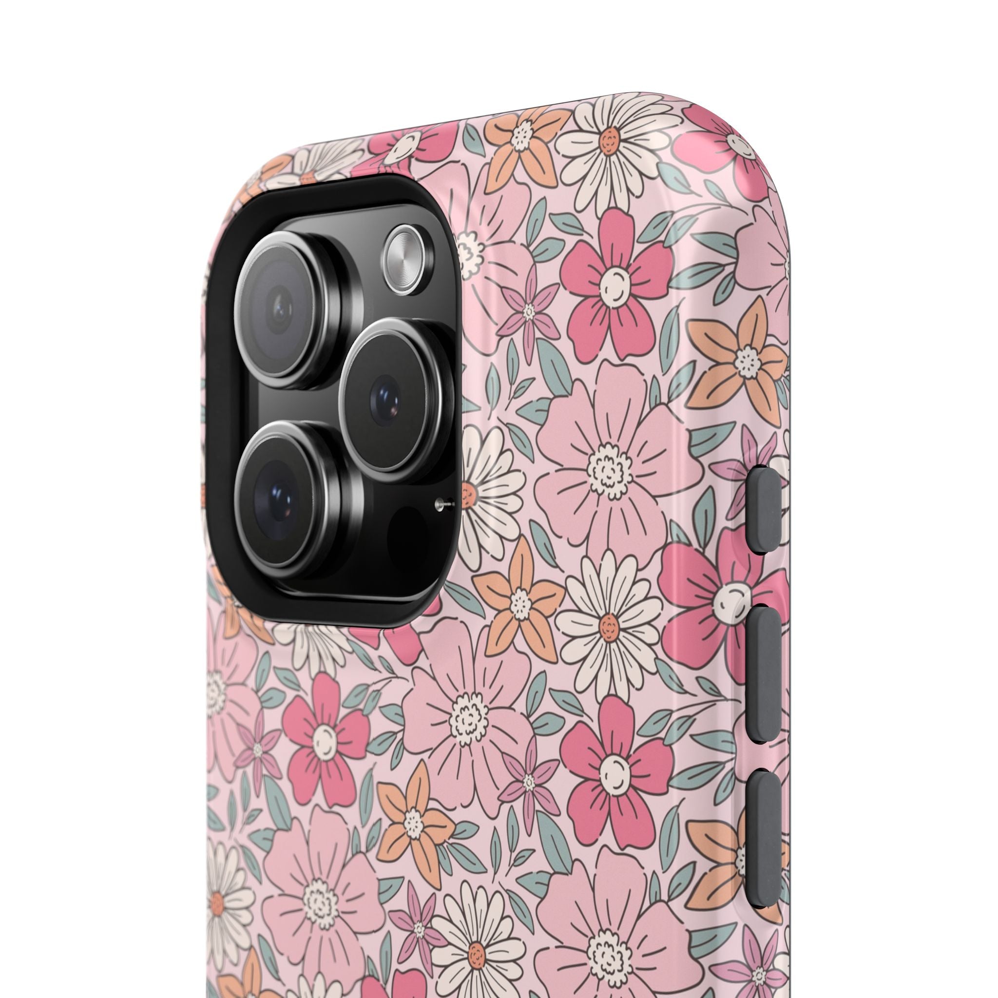 Pink Flowers Impact-Resistant Case
