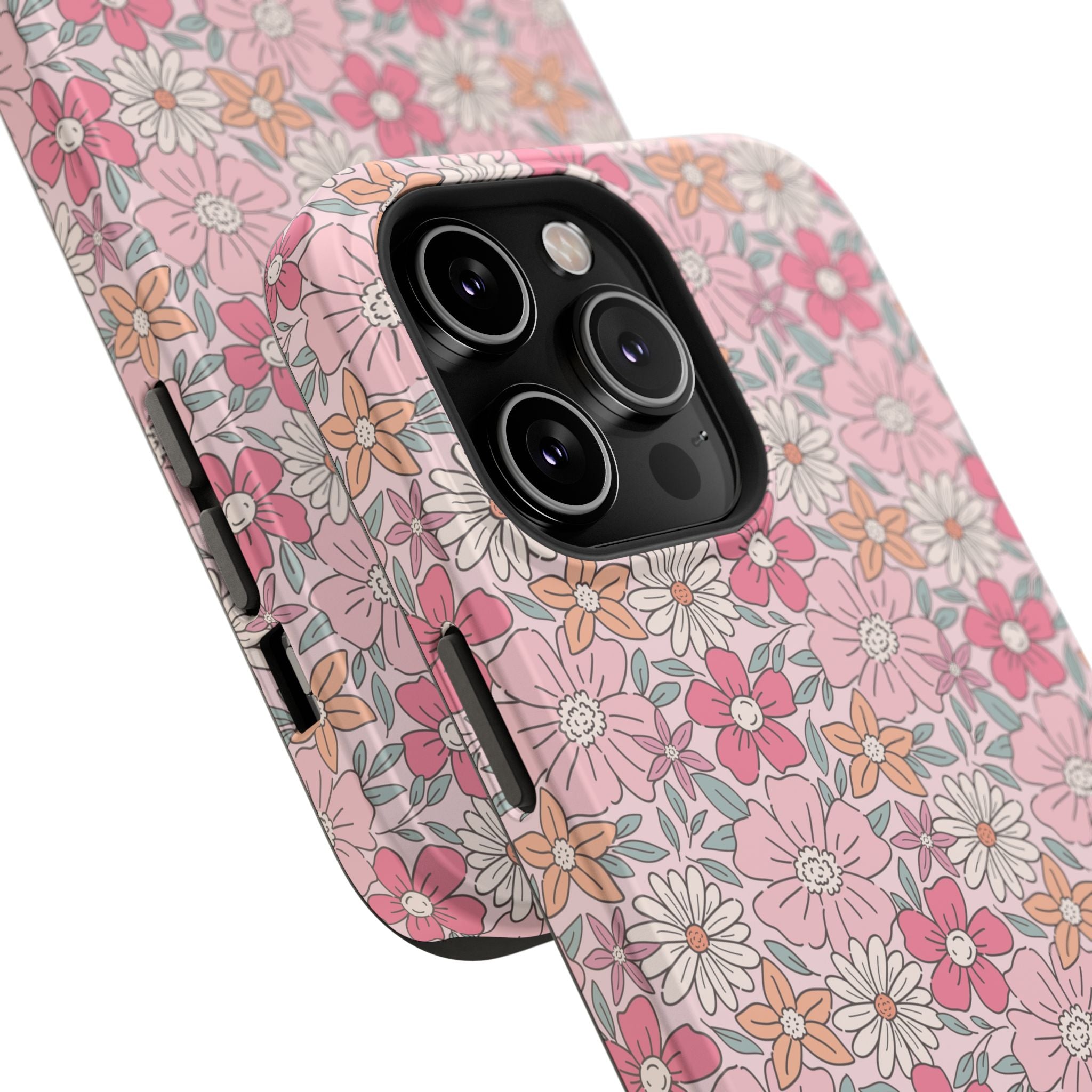 Pink Flowers Impact-Resistant Case