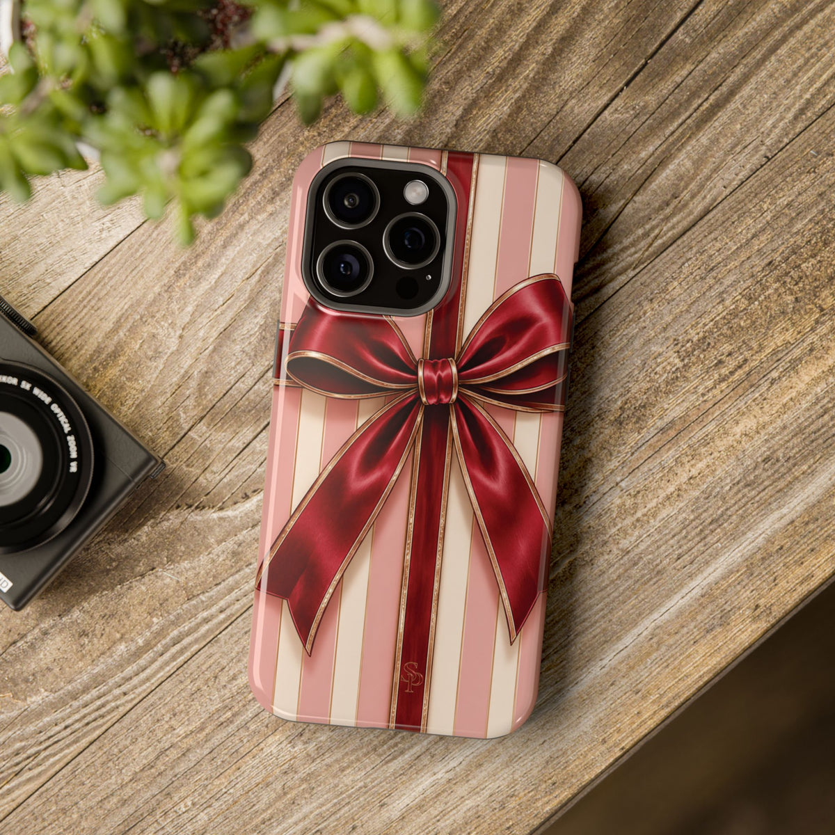 Red Bow Gift Wrap Magnetic Phone Case
