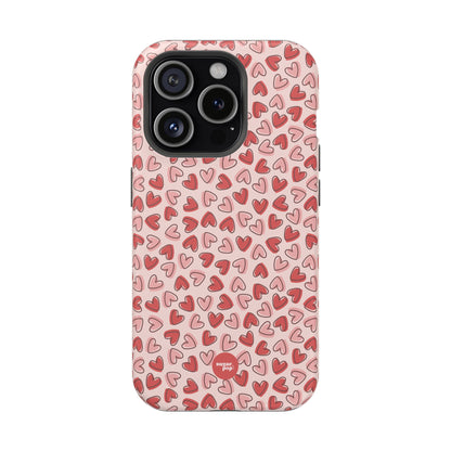 Heart Pattern Impact-Resistant Phone Case - Stylish Protection for Valentine's Day & Everyday Love