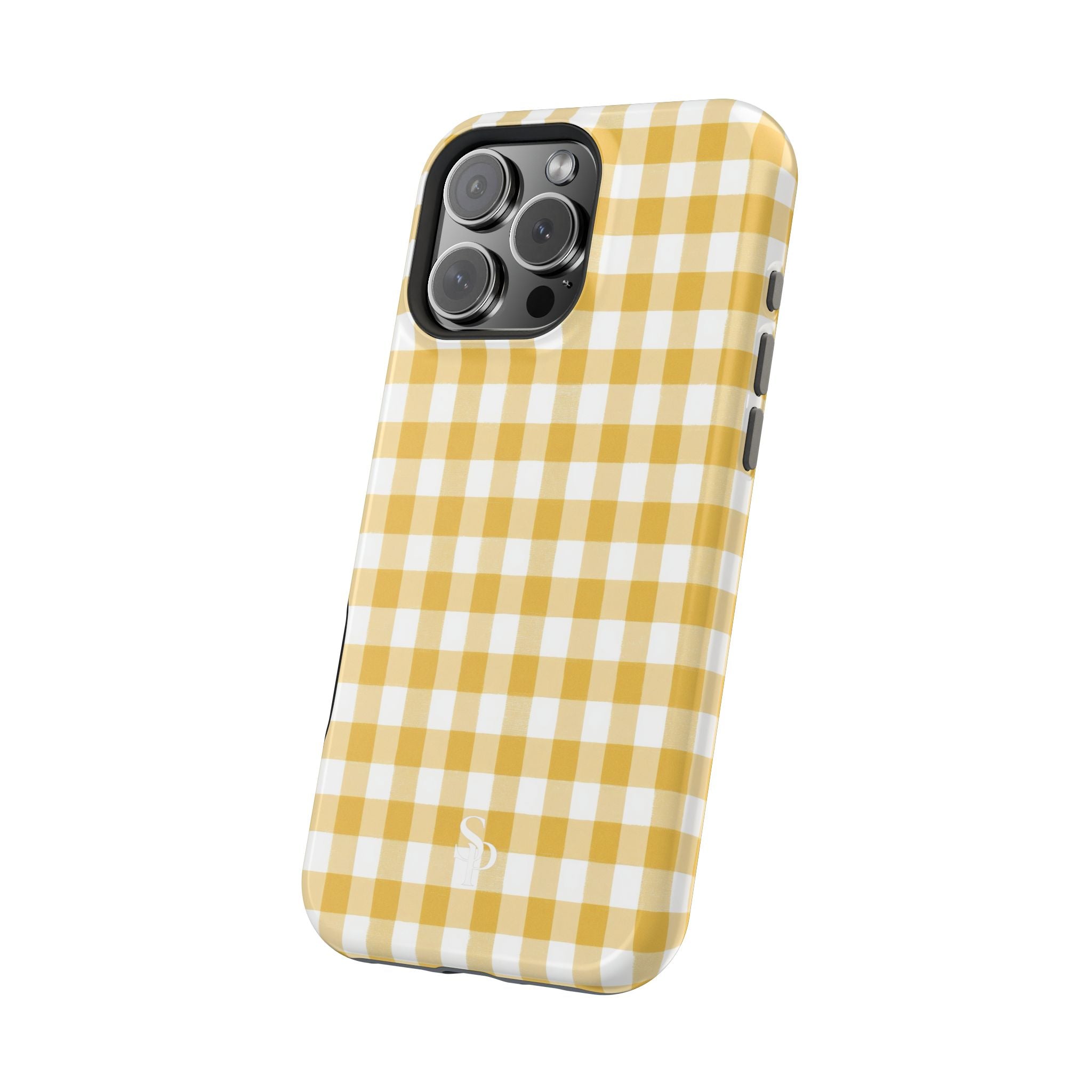 Yellow Gingham Magnetic Impact-Resistant Phone Case