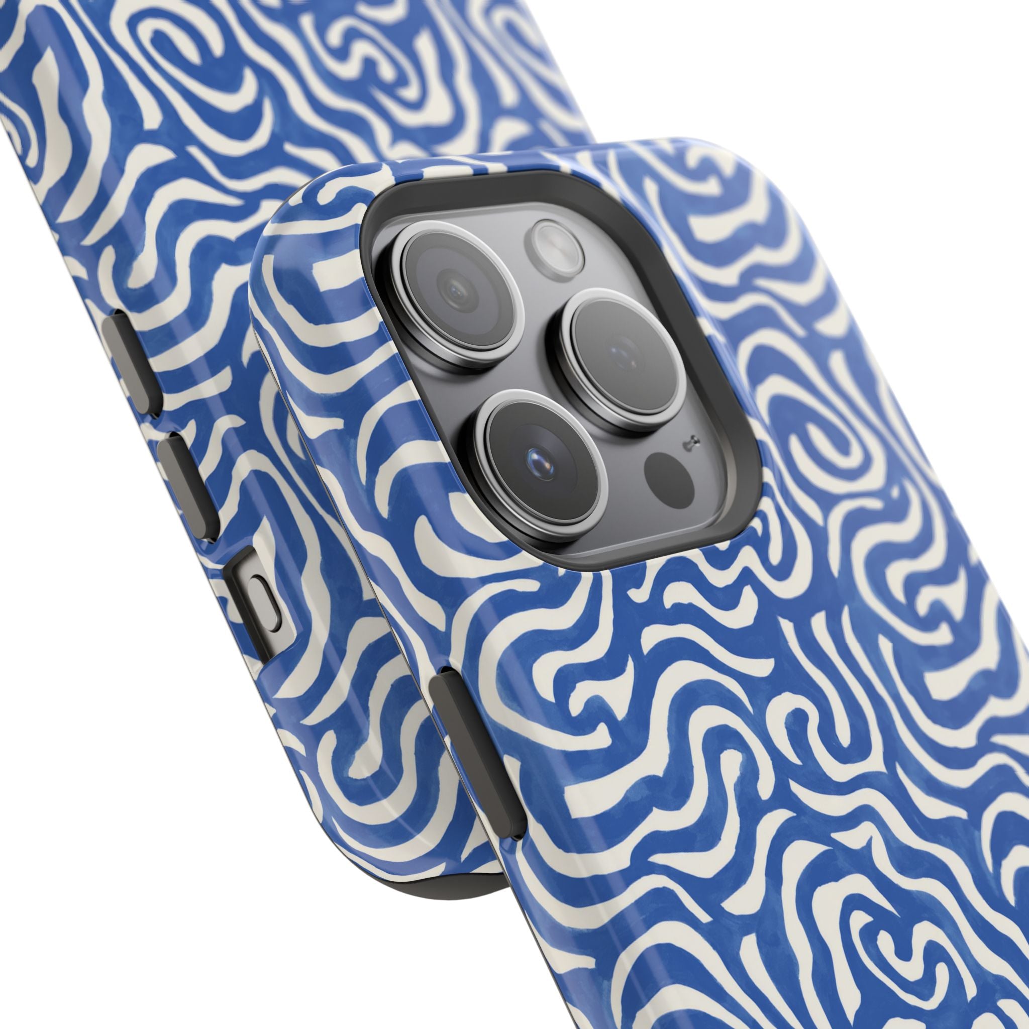 Blue Abstract Swirl Magnetic Impact Phone Case
