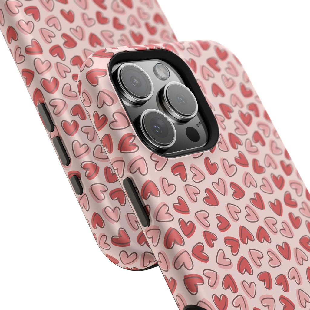 Heart Pattern Impact-Resistant Phone Case - Stylish Protection for Valentine's Day & Everyday Love