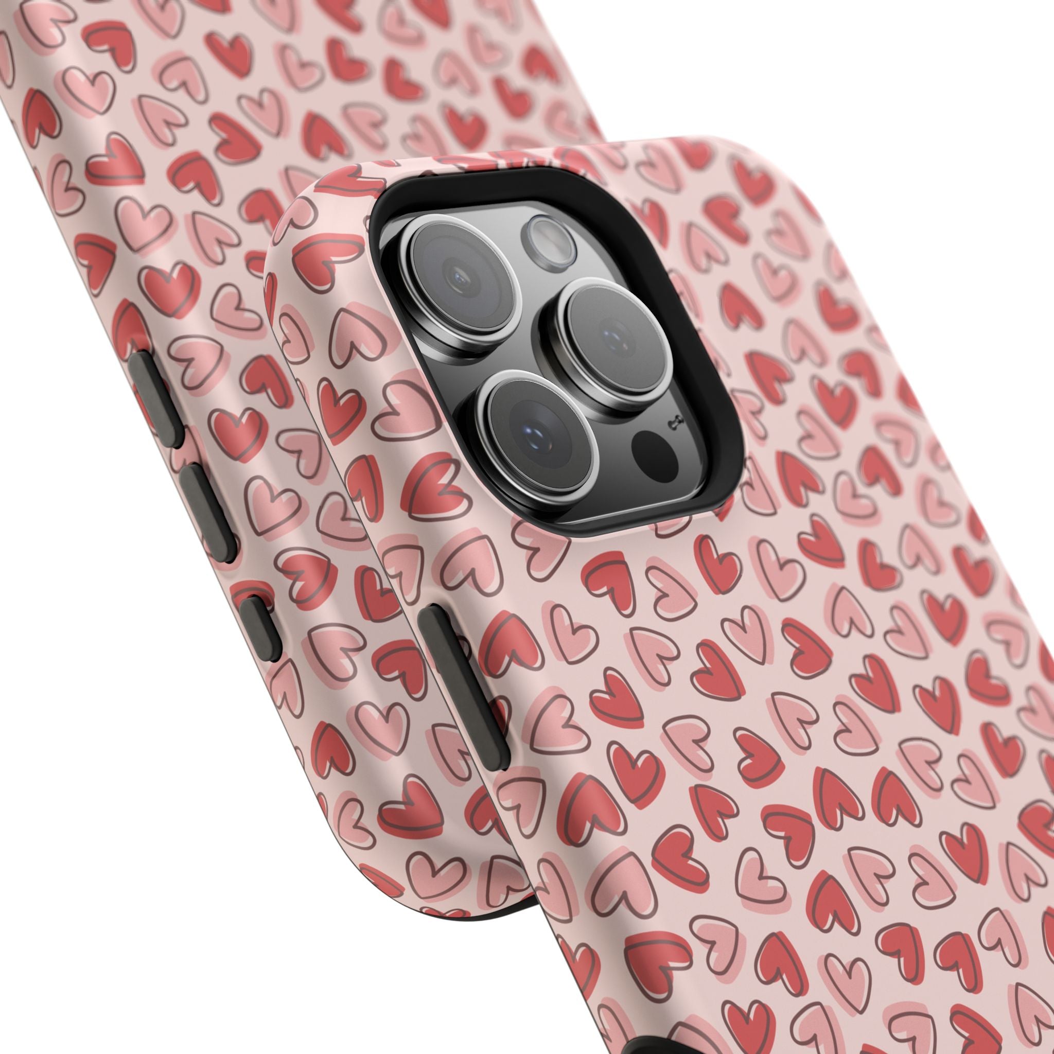 Heart Pattern Impact-Resistant Phone Case - Stylish Protection for Valentine's Day & Everyday Love
