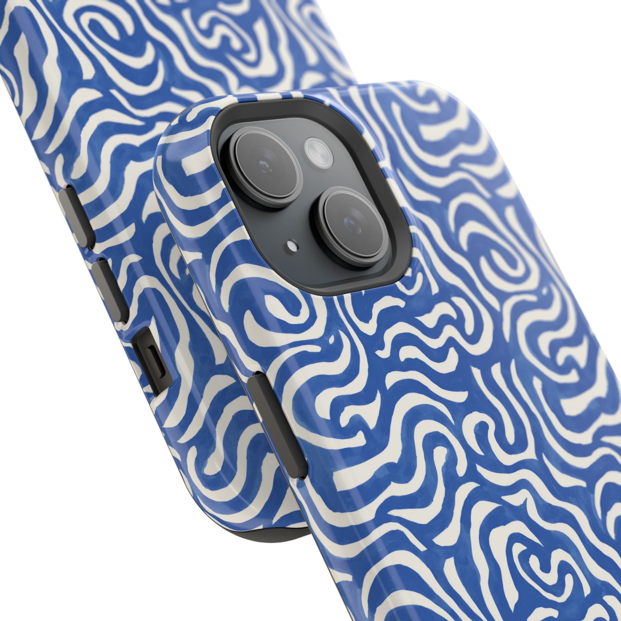 Blue Abstract Swirl Magnetic Impact Phone Case