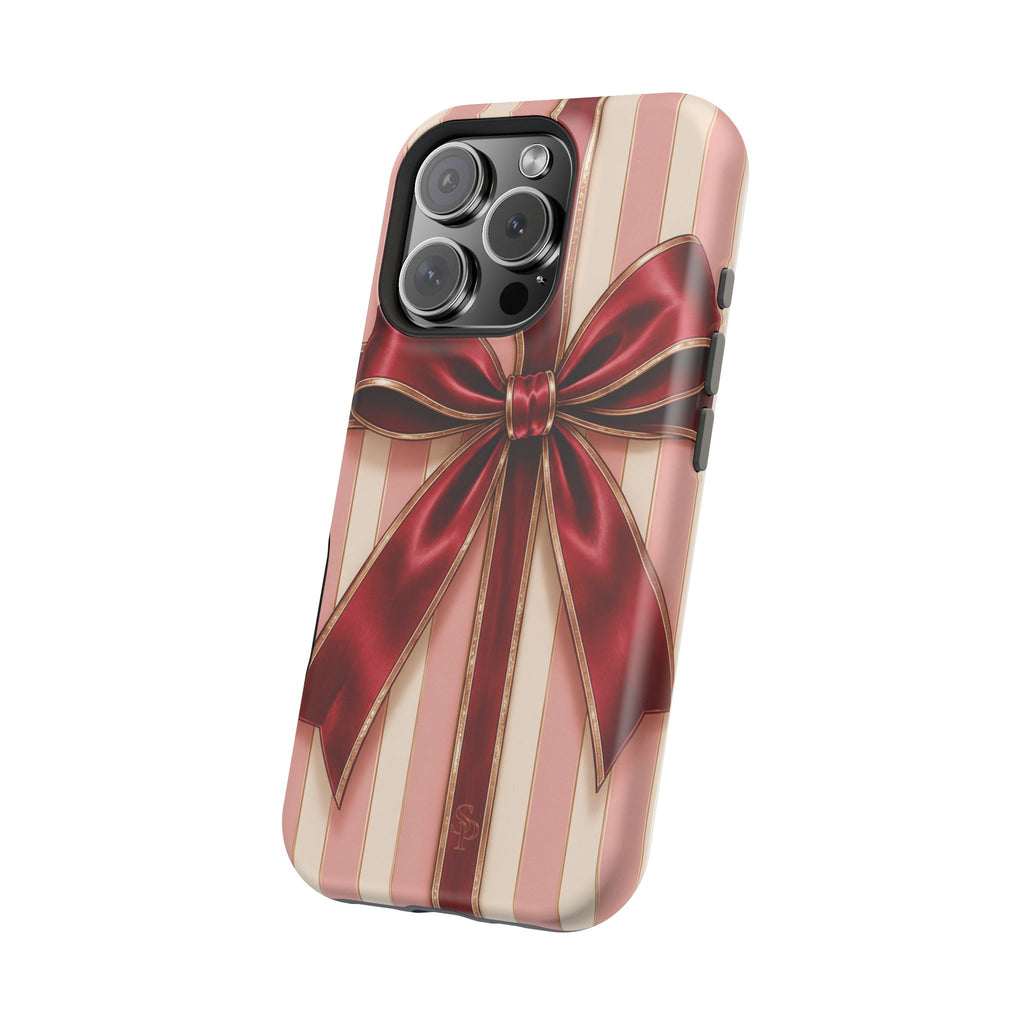 Red Bow Gift Wrap Magnetic Phone Case
