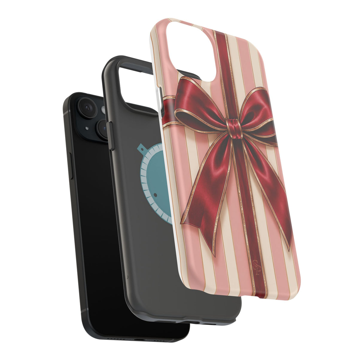 Red Bow Gift Wrap Magnetic Phone Case