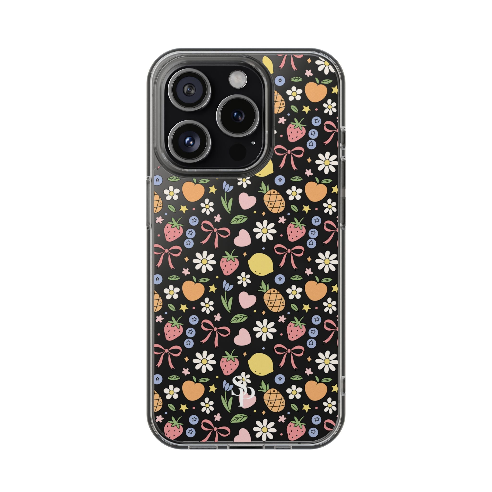 Fruit and Floral Pattern Clear Case