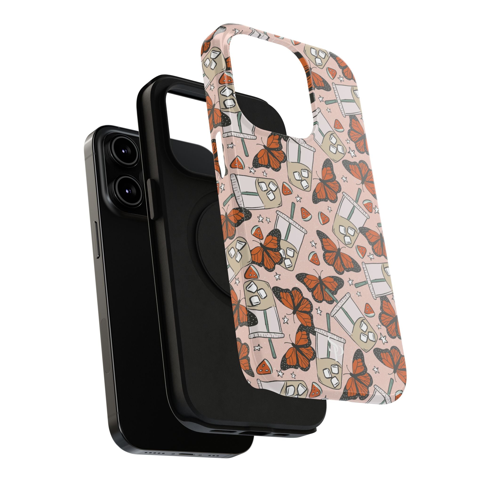 Iced Coffee & Butterfly Impact-Resistant Cases