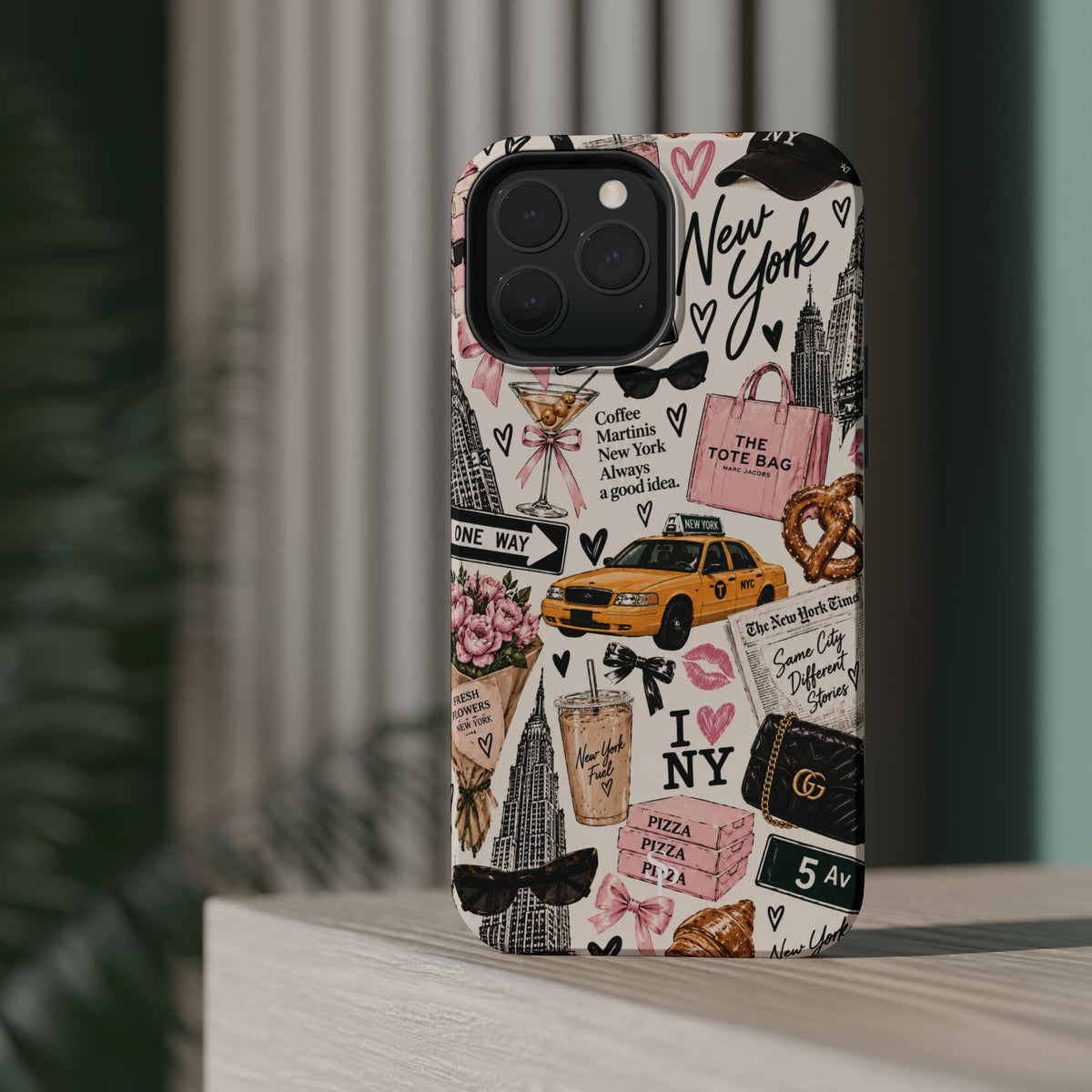 Pink New York Magnetic Phone Case