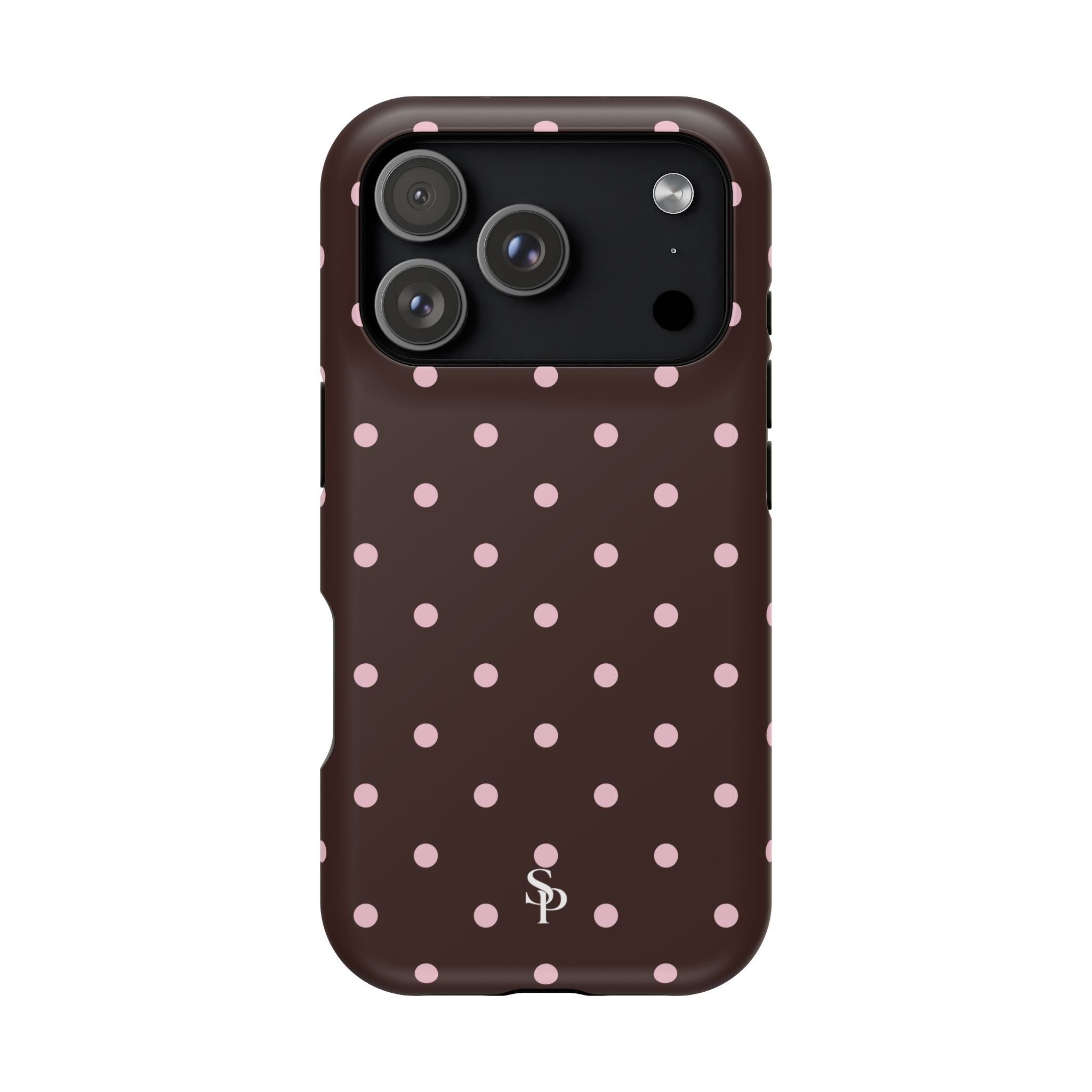 Brown Polka Dot Magnetic Impact-Resistant Phone Case