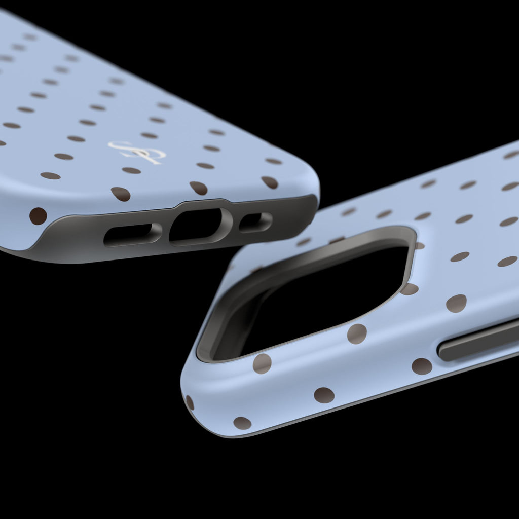 Blue Polka Dot Magnetic Impact Phone Case