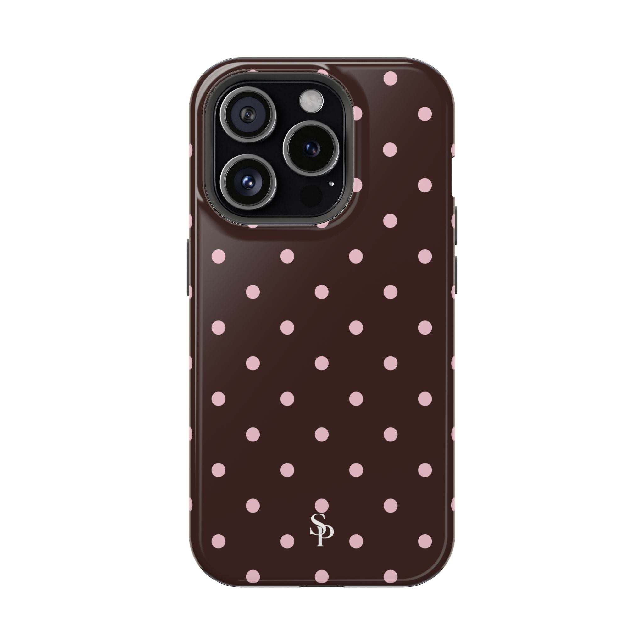 Brown Polka Dot Magnetic Impact-Resistant Phone Case