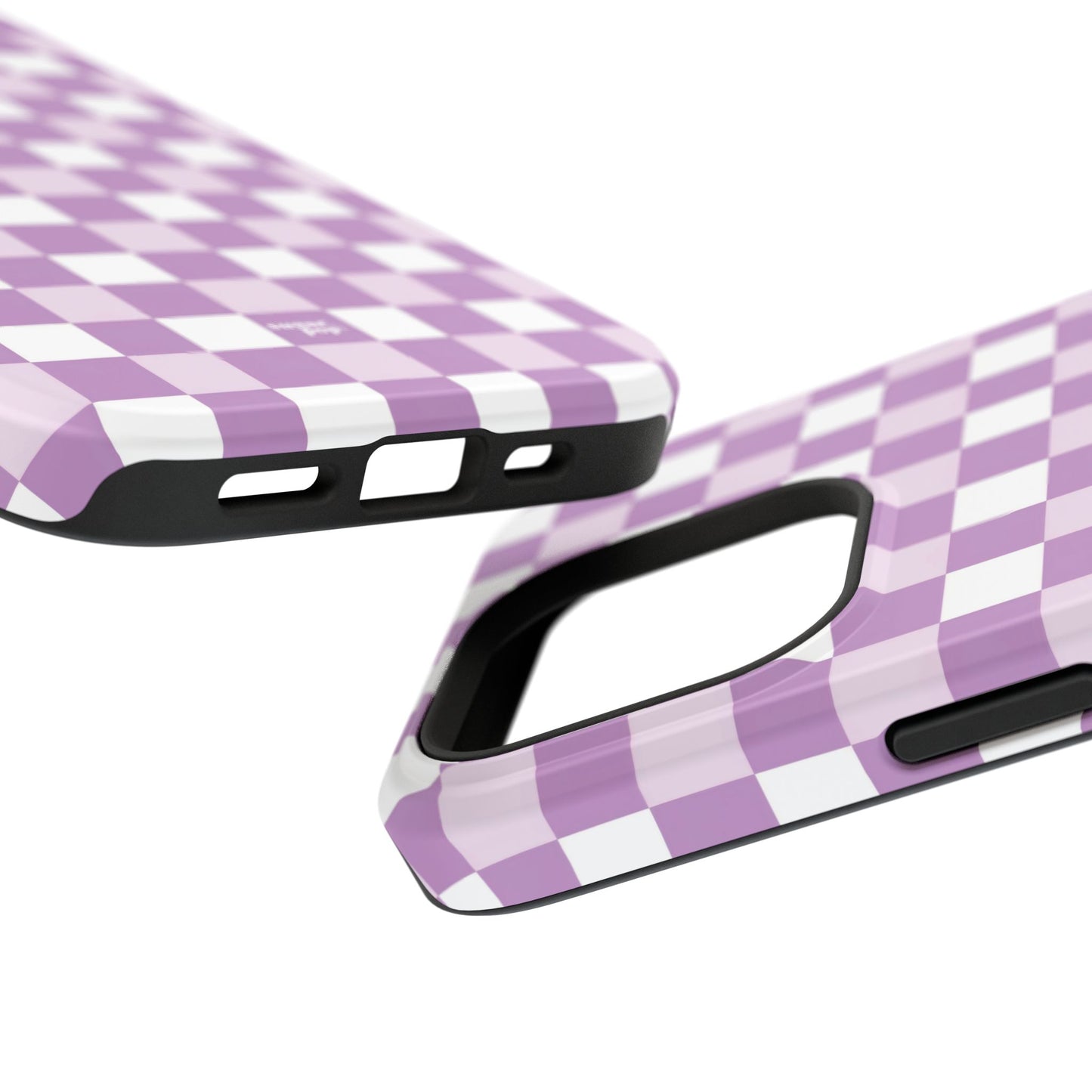 Purple Checkerboard Impact-Resistant Phone Case