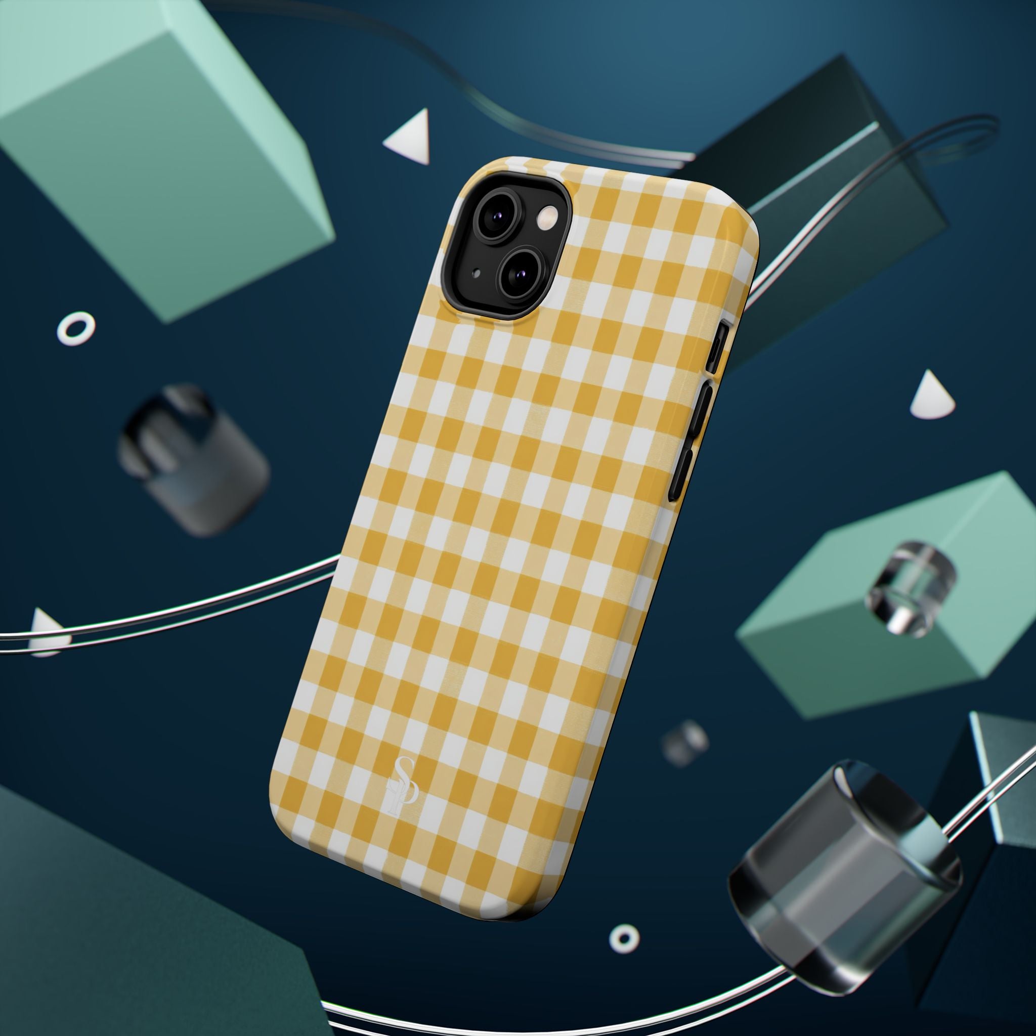 Yellow Gingham Magnetic Impact-Resistant Phone Case