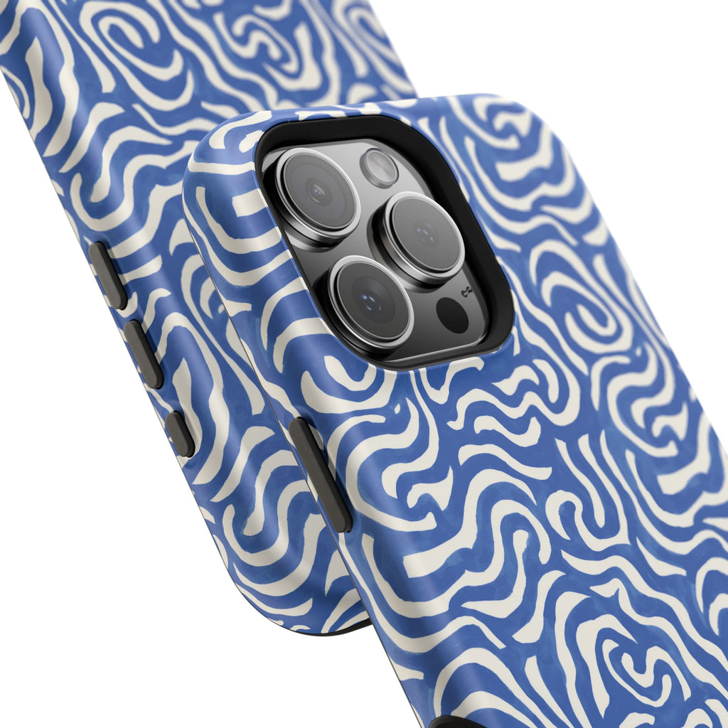 Blue Abstract Swirl Magnetic Impact Phone Case