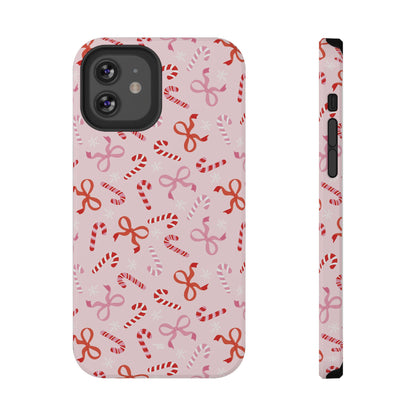 Candy Cane Impact-Resistant Phone Case - Limited Edition