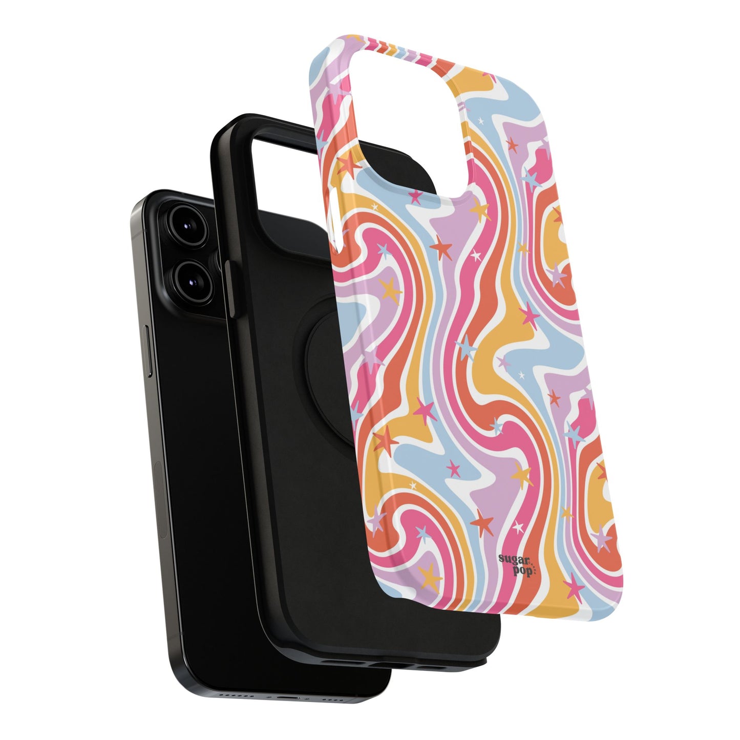 Colorful Impact-Resistant Phone Case - Vibrant Swirl Design