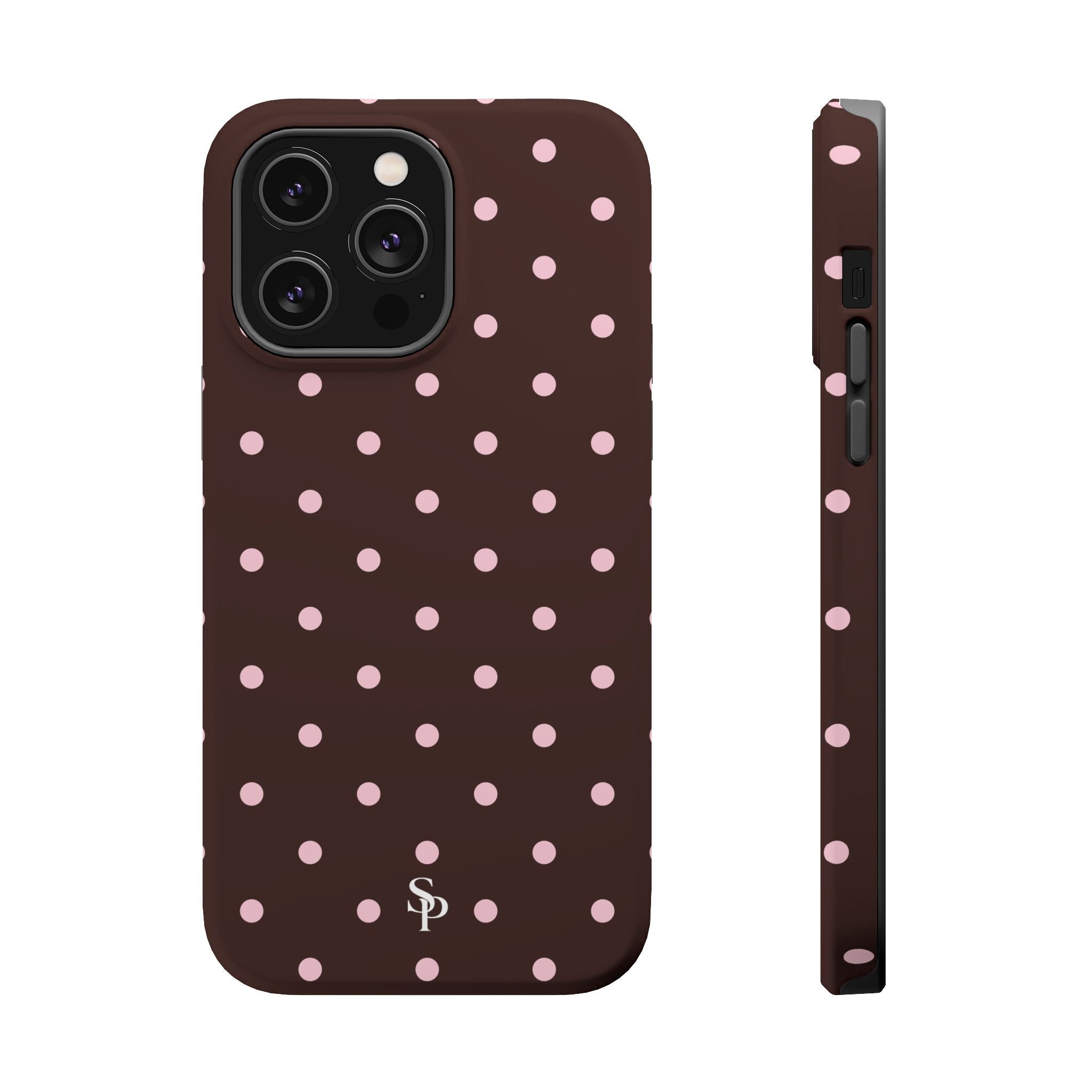 Brown Polka Dot Magnetic Impact-Resistant Phone Case