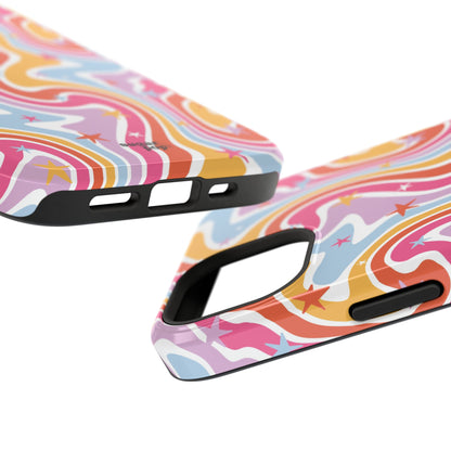 Colorful Impact-Resistant Phone Case - Vibrant Swirl Design